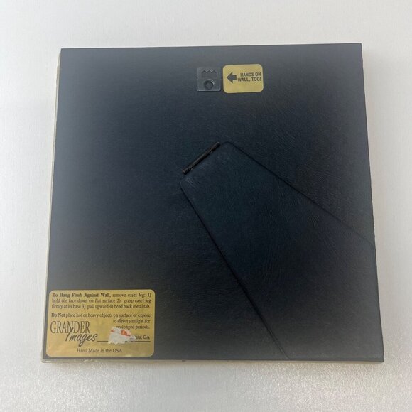 Cat Art Deco Tile Wall Hanging Grander Images USA Made Table Top Art - Picture 5 of 10